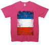 France Distressed Flag Printed T-Shirt - Mr Wings Emporium 