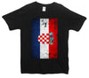 Croatia Distressed Flag Printed T-Shirt - Mr Wings Emporium 