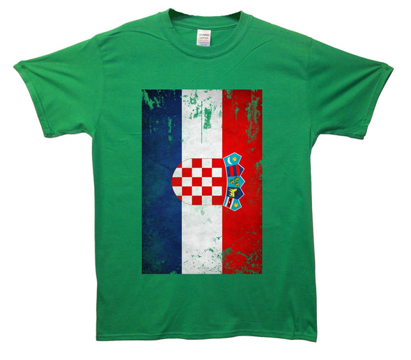 Croatia Distressed Flag Printed T-Shirt - Mr Wings Emporium 