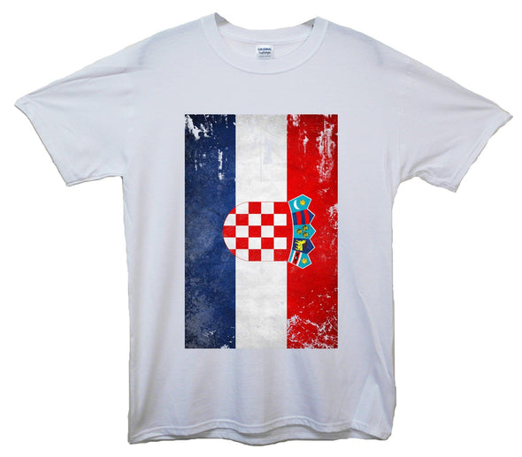 Croatia Distressed Flag Printed T-Shirt - Mr Wings Emporium 