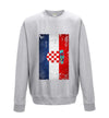Croatia Distressed Flag Printed Sweatshirt - Mr Wings Emporium 