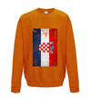 Croatia Distressed Flag Printed Sweatshirt - Mr Wings Emporium 