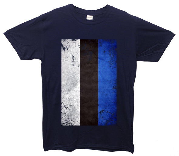 Estonia Distressed Flag Printed T-Shirt - Mr Wings Emporium 