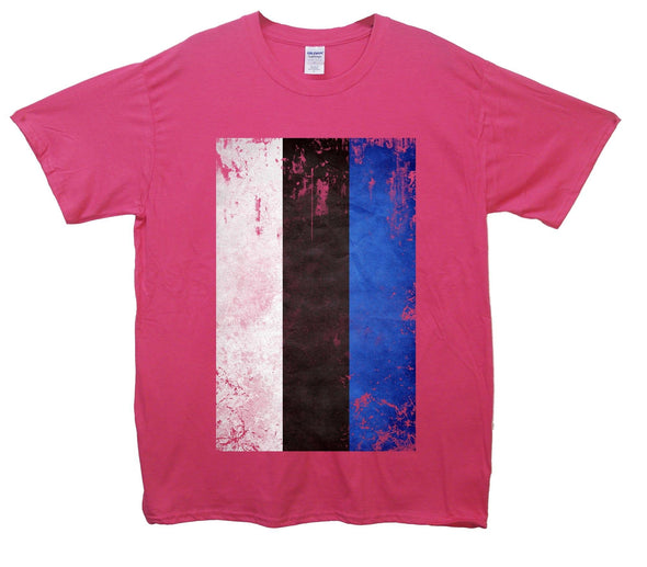 Estonia Distressed Flag Printed T-Shirt - Mr Wings Emporium 