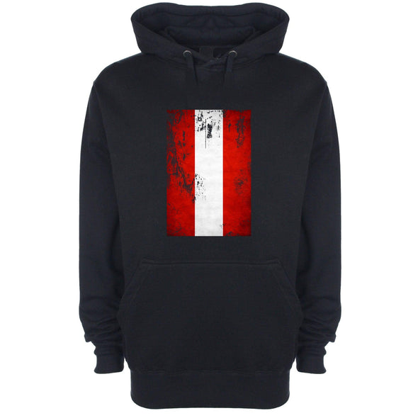 Austria Distressed Flag Printed Hoodie - Mr Wings Emporium 