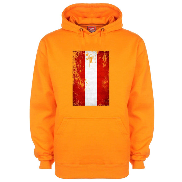Austria Distressed Flag Printed Hoodie - Mr Wings Emporium 