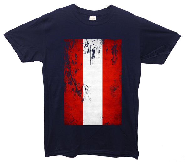 Austria Distressed Flag Printed T-Shirt - Mr Wings Emporium 