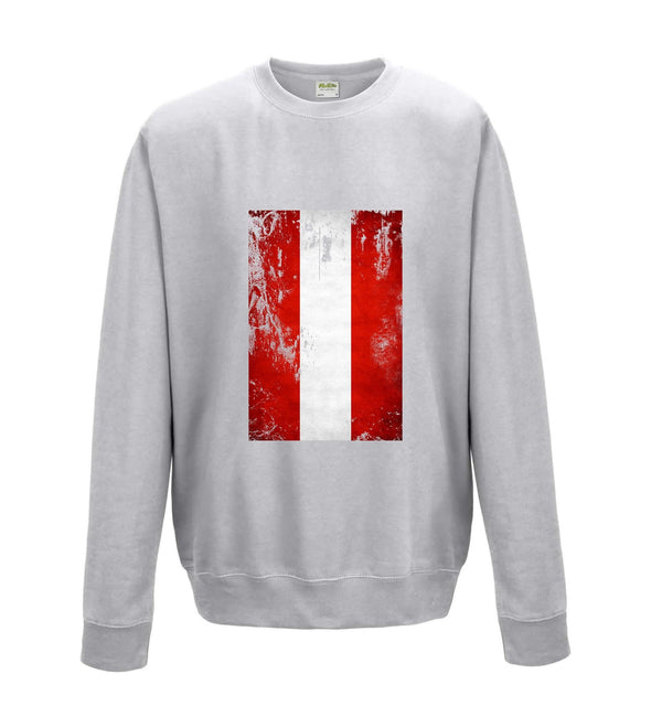 Austria Distressed Flag Printed Sweatshirt - Mr Wings Emporium 