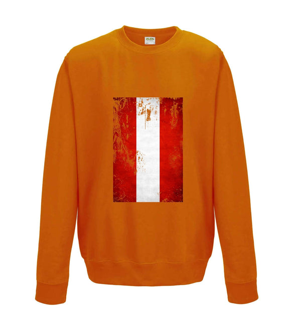 Austria Distressed Flag Printed Sweatshirt - Mr Wings Emporium 