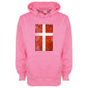 Denmark Distressed Flag Printed Hoodie - Mr Wings Emporium 