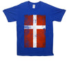 Denmark Distressed Flag Printed T-Shirt - Mr Wings Emporium 