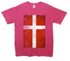 Denmark Distressed Flag Printed T-Shirt - Mr Wings Emporium 