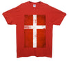 Denmark Distressed Flag Printed T-Shirt - Mr Wings Emporium 
