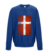 Denmark Distressed Flag Printed Sweatshirt - Mr Wings Emporium 