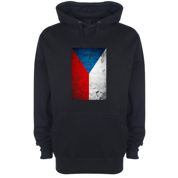Czech Republic Distressed Flag Printed Hoodie - Mr Wings Emporium 