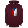 Czech Republic Distressed Flag Printed Hoodie - Mr Wings Emporium 