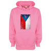 Czech Republic Distressed Flag Printed Hoodie - Mr Wings Emporium 