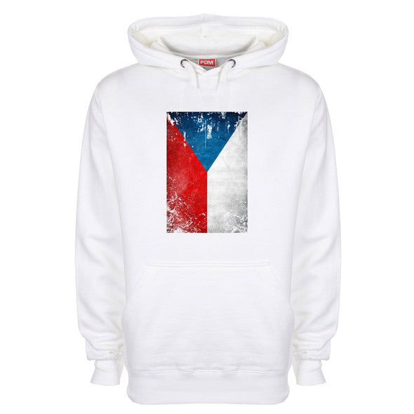 Czech Republic Distressed Flag Printed Hoodie - Mr Wings Emporium 