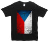 Czech Republic Distressed Flag Printed T-Shirt - Mr Wings Emporium 