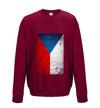 Czech Republic Distressed Flag Printed Sweatshirt - Mr Wings Emporium 