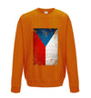 Czech Republic Distressed Flag Printed Sweatshirt - Mr Wings Emporium 