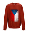 Czech Republic Distressed Flag Printed Sweatshirt - Mr Wings Emporium 