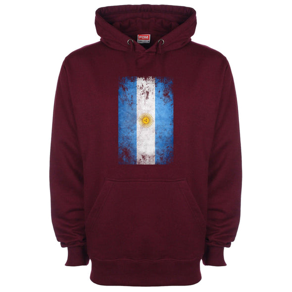 Argentina Distressed Flag Printed Hoodie - Mr Wings Emporium 