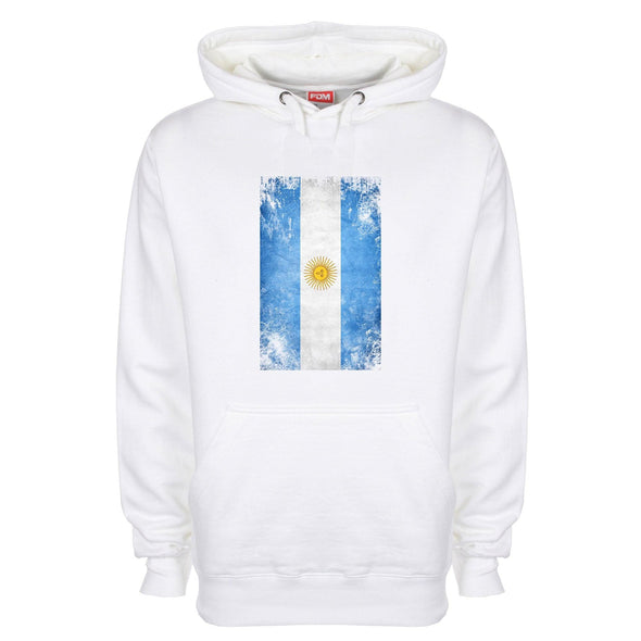 Argentina Distressed Flag Printed Hoodie - Mr Wings Emporium 