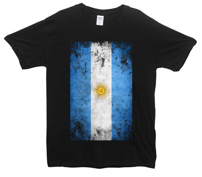 Argentina Distressed Flag Printed T-Shirt - Mr Wings Emporium 