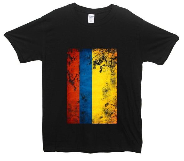 Columbia Distressed Flag Printed T-Shirt - Mr Wings Emporium 