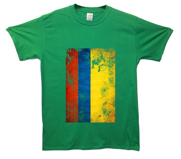 Columbia Distressed Flag Printed T-Shirt - Mr Wings Emporium 