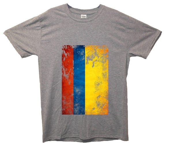 Columbia Distressed Flag Printed T-Shirt - Mr Wings Emporium 