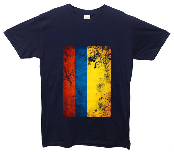 Columbia Distressed Flag Printed T-Shirt - Mr Wings Emporium 