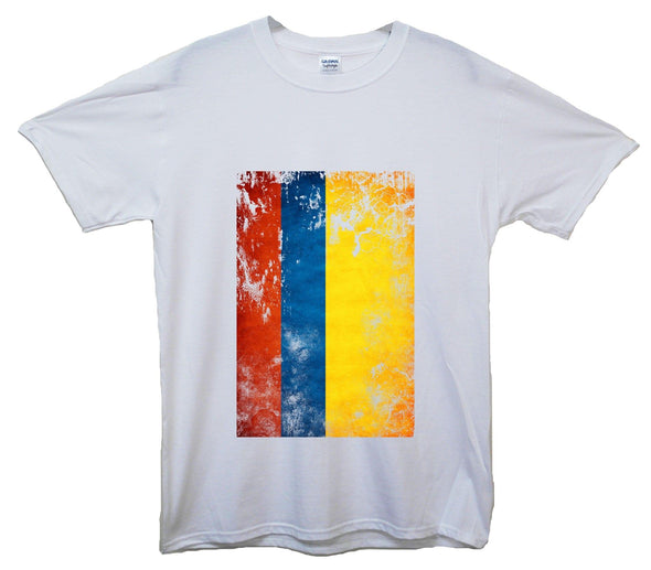 Columbia Distressed Flag Printed T-Shirt - Mr Wings Emporium 