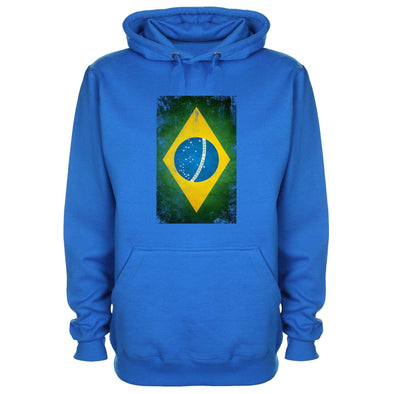 Brazil Distressed Flag Printed Hoodie - Mr Wings Emporium 