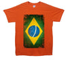 Brazil Distressed Flag Printed T-Shirt - Mr Wings Emporium 