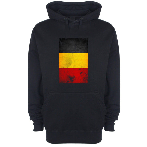 Belgium Distressed Flag Printed Hoodie - Mr Wings Emporium 