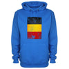 Belgium Distressed Flag Printed Hoodie - Mr Wings Emporium 
