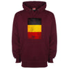 Belgium Distressed Flag Printed Hoodie - Mr Wings Emporium 