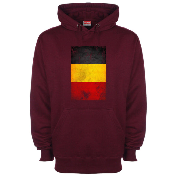 Belgium Distressed Flag Printed Hoodie - Mr Wings Emporium 