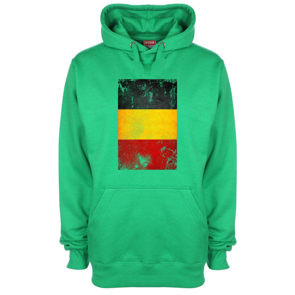 Belgium Distressed Flag Printed Hoodie - Mr Wings Emporium 