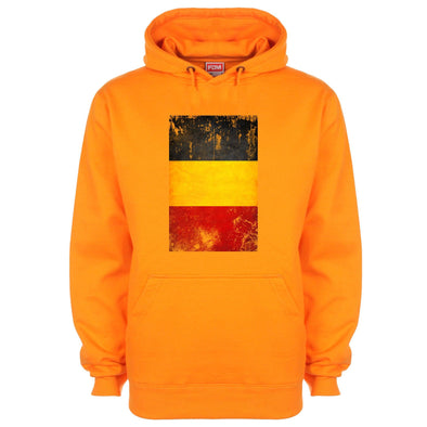 Belgium Distressed Flag Printed Hoodie - Mr Wings Emporium 