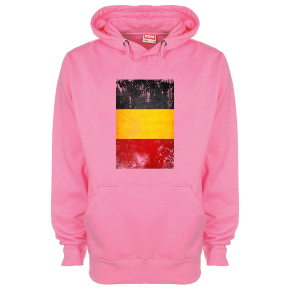 Belgium Distressed Flag Printed Hoodie - Mr Wings Emporium 