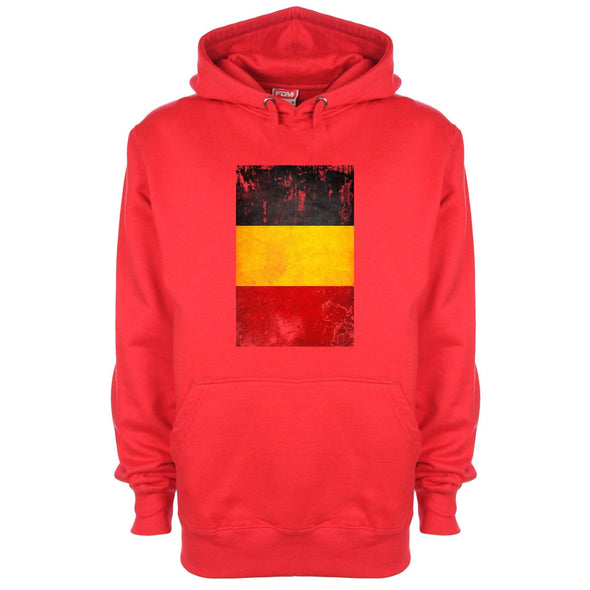 Belgium Distressed Flag Printed Hoodie - Mr Wings Emporium 