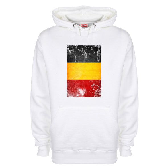 Belgium Distressed Flag Printed Hoodie - Mr Wings Emporium 