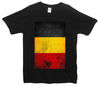 Belgium Distressed Flag Printed T-Shirt - Mr Wings Emporium 