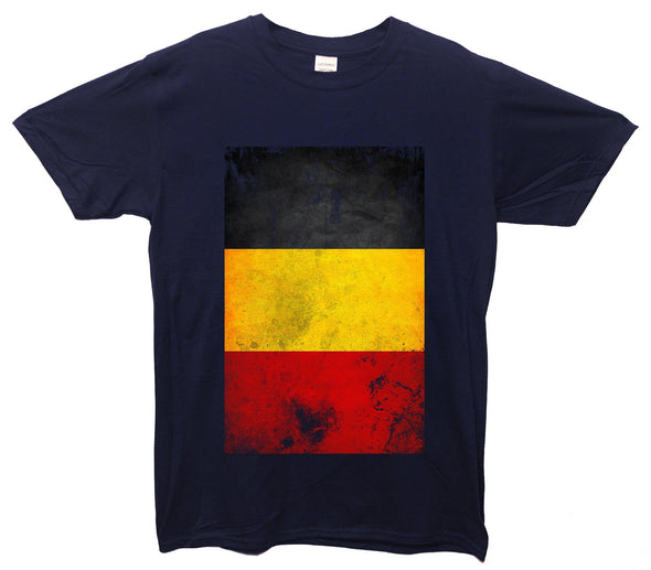 Belgium Distressed Flag Printed T-Shirt - Mr Wings Emporium 