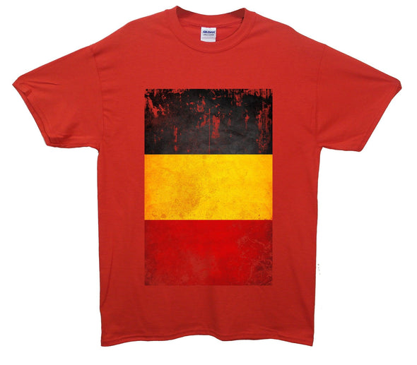 Belgium Distressed Flag Printed T-Shirt - Mr Wings Emporium 