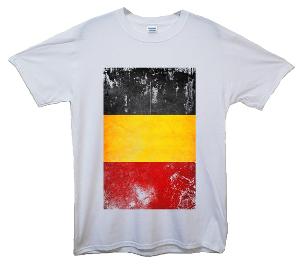 Belgium Distressed Flag Printed T-Shirt - Mr Wings Emporium 