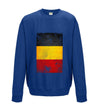 Belgium Distressed Flag Printed Sweatshirt - Mr Wings Emporium 